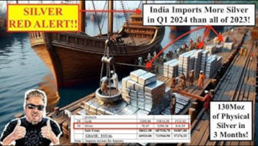 SILVER ALERT! India Silver Imports ANOTHER 33Moz in March! Q1 2024 Imports OFF THE CHARTS!(Bix Weir)