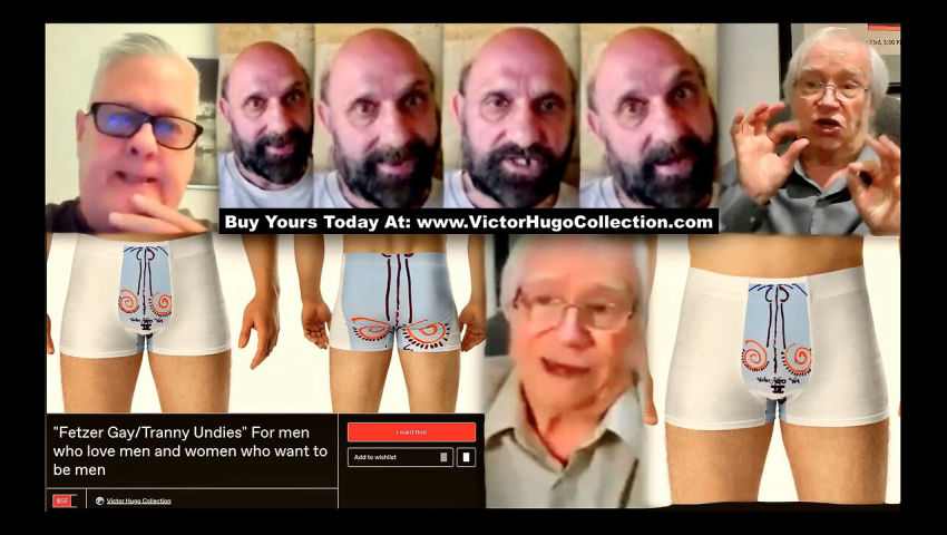 Closeted Homosexual Jim Fetzer Herpes Russ Winter Alleged Pedophile Joachim Hagopian Inspire Undies